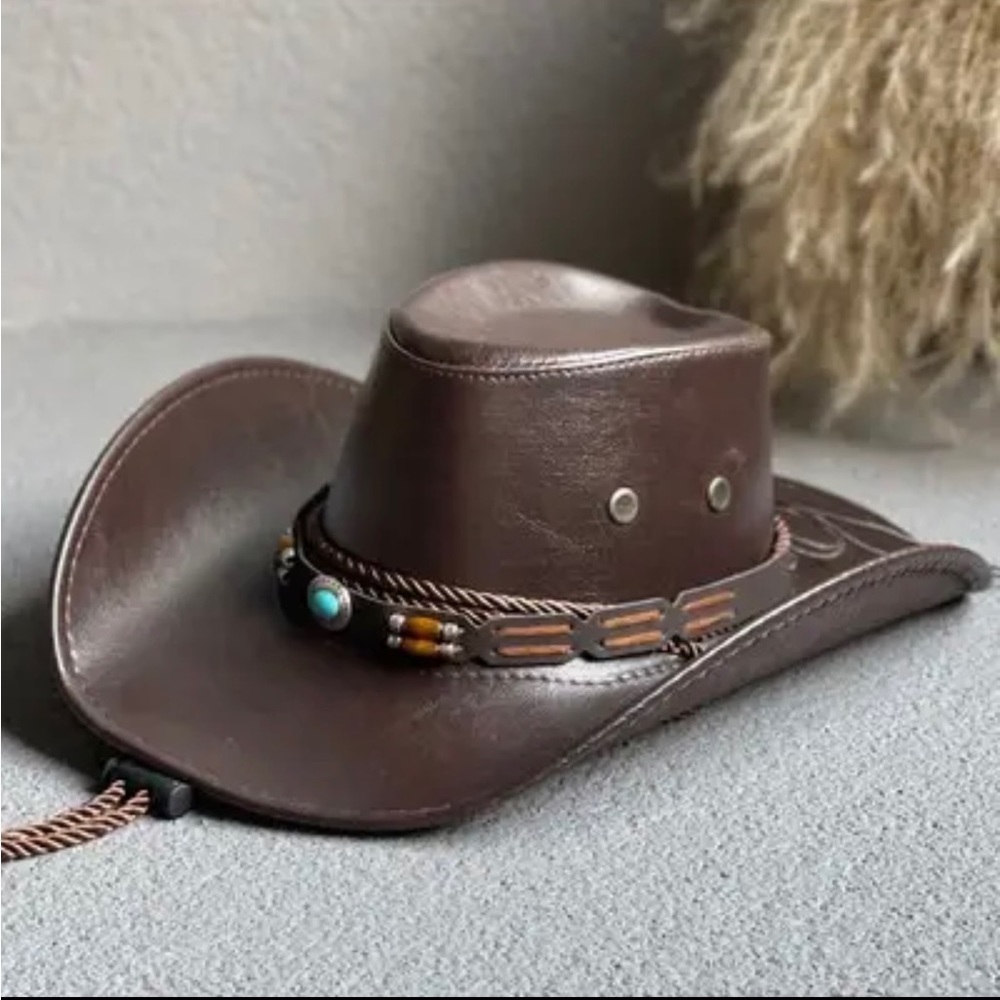Cowboy hat unisex dark brown